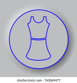 dress icon 3d, for Internet icon and application icon. Vector eps 10.