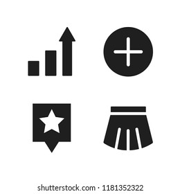 dress icon. 4 dress vector icons set. plus, skirt and star pin icons for web and design about dress theme