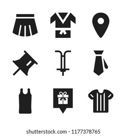 dress icon. 9 dress vector icons set. skirt, tie and kimono icons for web and design about dress theme