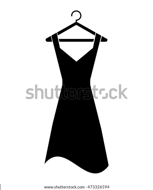 Dress Icon Black Dress Stock Vector (Royalty Free) 473326594
