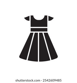 Dress Icon black and white vector sign