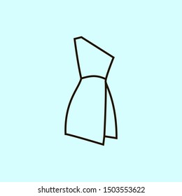 dress icon with blue background