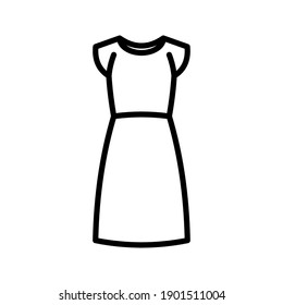 dress icon. Cloth fashion sign, soft dress. vector illustration