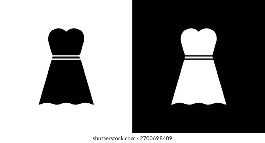 Concepto de diseño de iconos de vestido. iconos planos de Vector