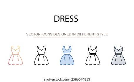 Dress icon design with white background stock illustration