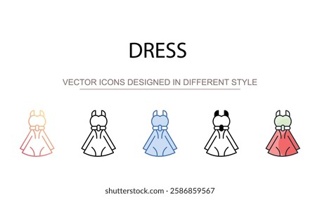 Dress icon design with white background stock illustration