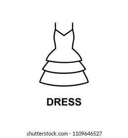 dress icon. Element of summer clothes for mobile concept and web apps. Detailed dress icon can be used for web and mobile. Premium icon on white background