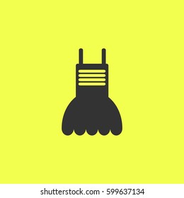 Dress icon flat. Black pictogram on white background. Vector illustration symbol and bonus button