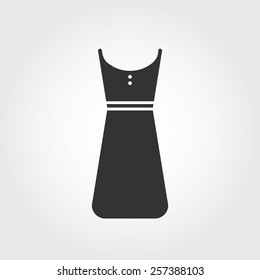 dress icon, flat design