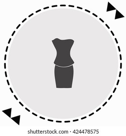 Dress icon Flat Design. Isolated Illustration.