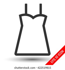 Dress icon. Flat icon of dress. Dress EPS. Vector illustration.