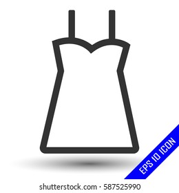 Dress icon. Flat icon of dress. Dress EPS. Vector illustration.