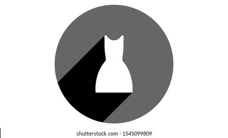 Dress icon. Flat icons vector design. Simple icons with shadows