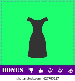 Dress icon flat. Simple vector symbol and bonus icon