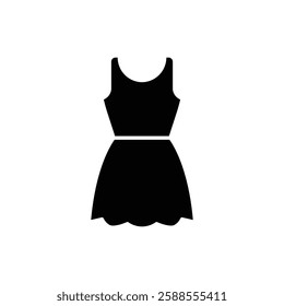 Dress icon Flat vector set outline