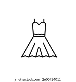 Dress icon isolated. simple vector icon on white background