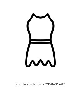 dress icon line style vector