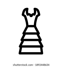 dress icon or logo isolated sign symbol vector illustration - high quality black style vector icons
