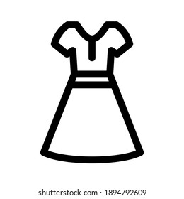 dress icon or logo isolated sign symbol vector illustration - high quality black style vector icons
