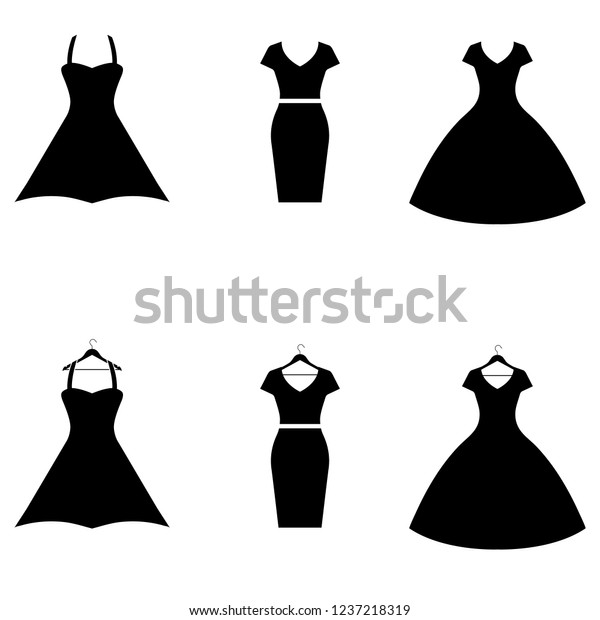 Dress Icon Logo On White Background Stock Vector (Royalty Free) 1237218319