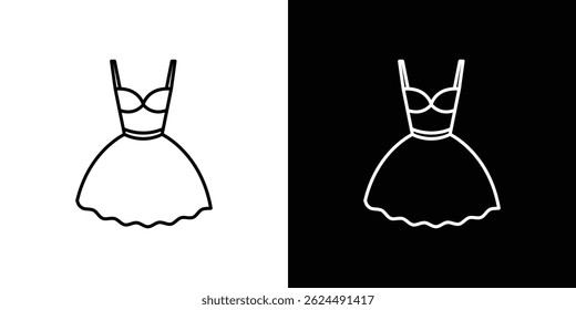 Ícone do vestido. Vetor de tipo de logotipo definido