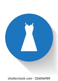 Dress icon with long shadow.