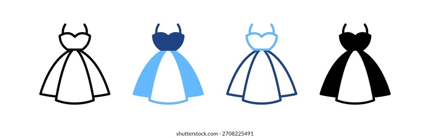 Dress Icon Multiple Vector Illustration