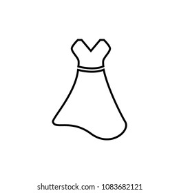 Dress icon outline vector