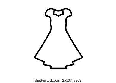 Dress icon. icon related to fashion. suitable for web site, app, user interfaces. line icon style