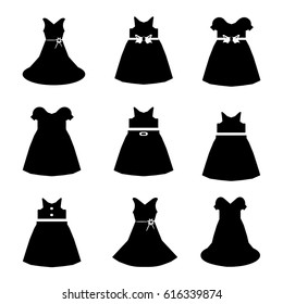 Dress icon set