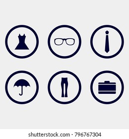 dress icon set