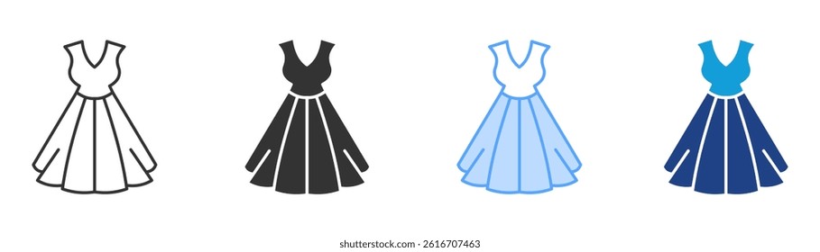 Dress Icon Set Multiple Style Collection