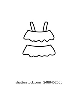 Dress icon set.  Vector icon