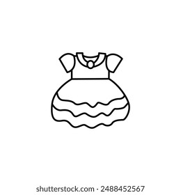 Dress icon set.  Vector icon