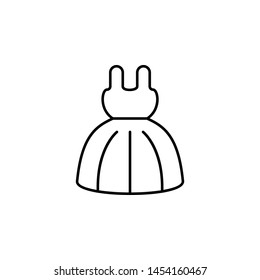 dress icon. Simple thin line, outline illustration of Beauty icons for UI and UX, website or mobile application