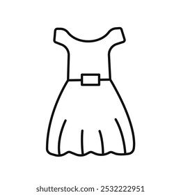 Dress icon. simple thin line icon.
