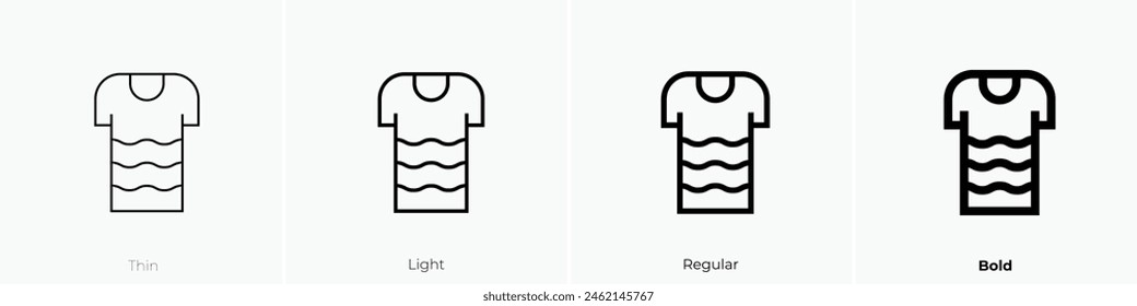 Kleid-Symbol. Dünnes, leichtes Regular- und Bold-Design isoliert auf weißem Hintergrund