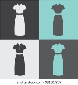 dress  icon vector