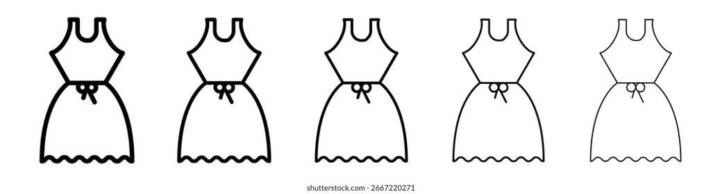 Colección de Vector de icono de vestido. EPS 10