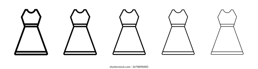 Colección de Vector de icono de vestido. EPS 10