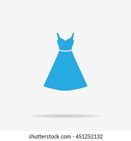 Dress icon. Vector concept illustration for design.