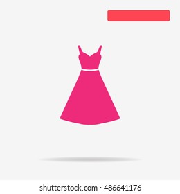 Dress icon. Vector concept illustration for design.