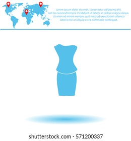 Dress  icon. Vector design.