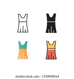 vector de icono de vestir con un diseño de estilo diferente. aislado en fondo blanco