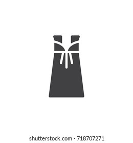 Dress icon vector, filled flat sign, solid pictogram isolated on white. Symbol, logo illustration.