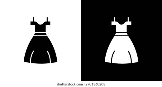 Icono de vestido. Ilustración vectorial. Diseño plano.
