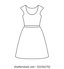 Dress icon of vector illustration for web and mobile