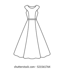 Dress icon of vector illustration for web and mobile