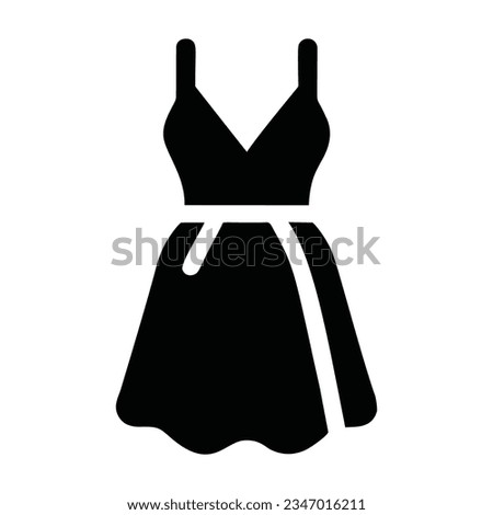 dress icon vector isolated on white background 