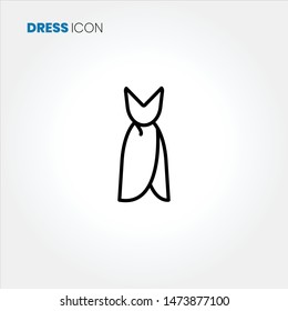 Dress icon vector on white background